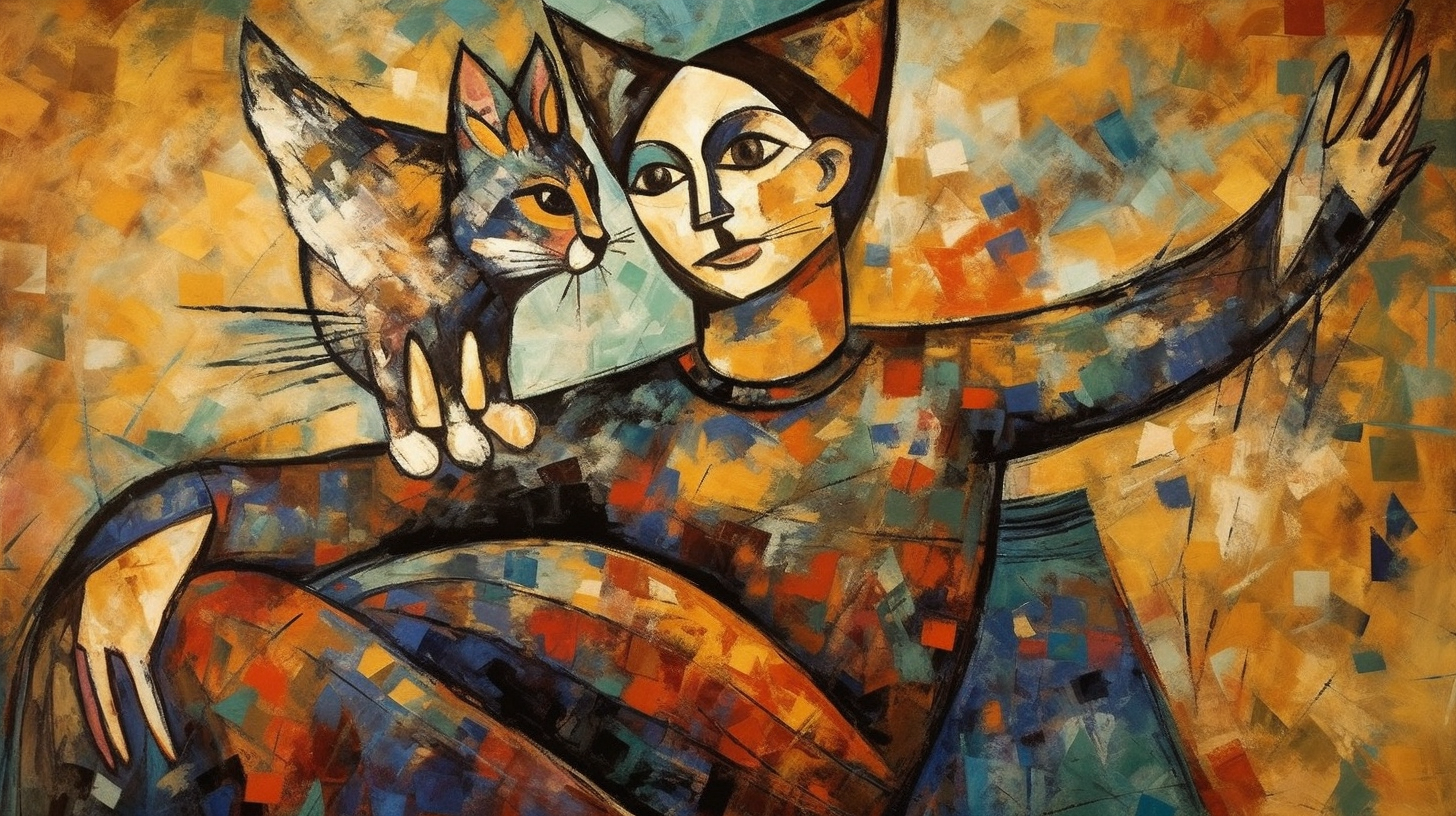 bakayaro8234 Cat and owner. Flying together. Picasso style 43febe3d 66ef 482d a9c4 834aea1ab91a