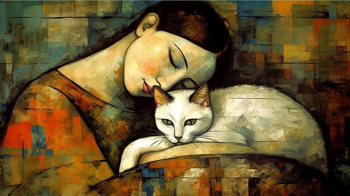 bakayaro8234 Cat and owner . happiness. Picasso style 0d8fc4fd 2bee 4bfb b559 cf463bedd66e