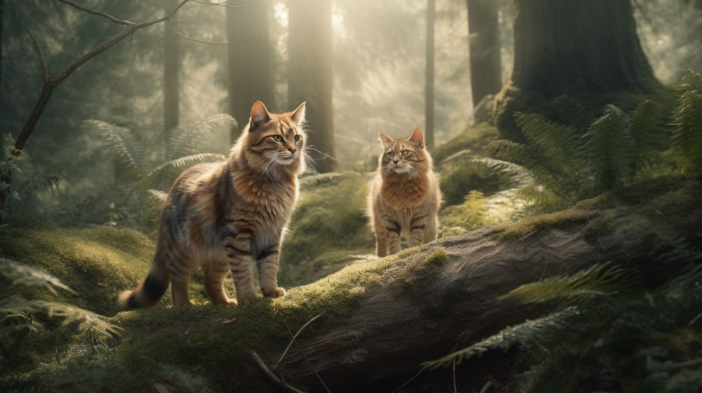 bakayaro8234 Cats live in fantastic forest landscape 2232c1c5 6b09 474d a861 9c20eeea73ea 1