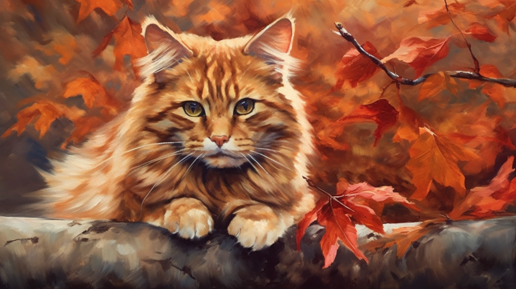 bakayaro8234 Japanese cat.Maple leaf.Torii .Oil painting 3ae414a0 d0f0 4560 b3b4 f789114e48c3