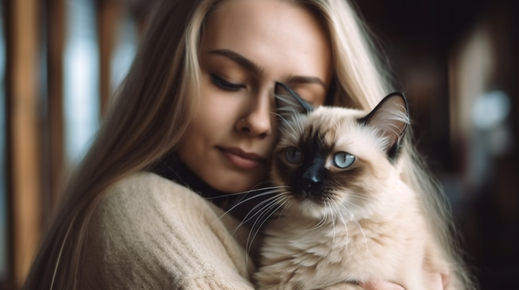 bakayaro8234 Siamese cat .hug .human .bright.long haired girl 2ee665e9 7fdb 4fb6 816f dd4f86856fd1