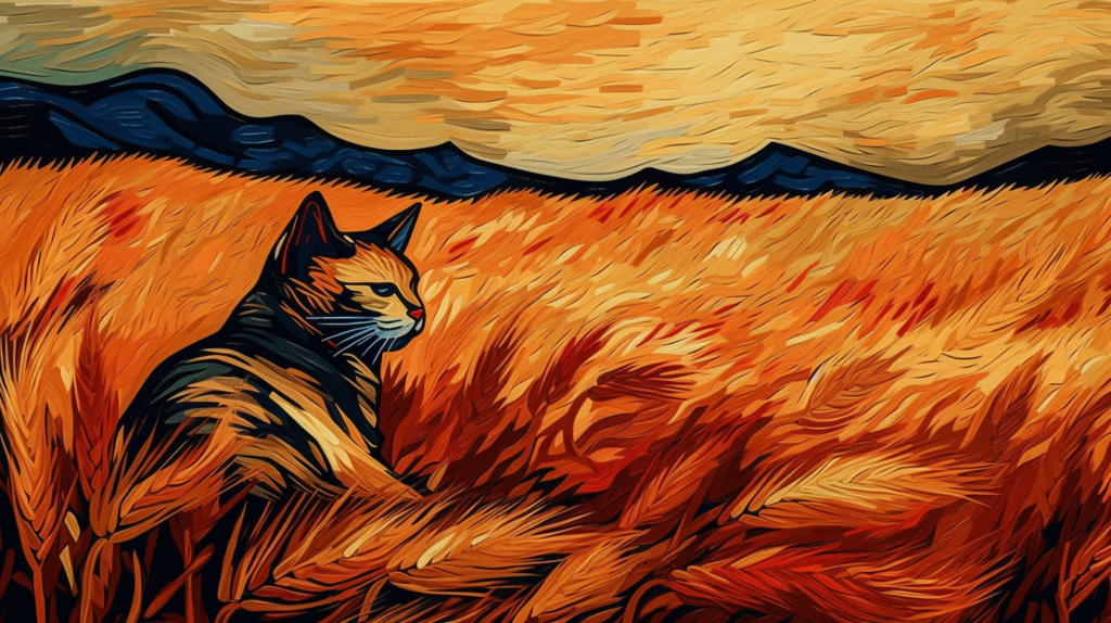 bakayaro8234 cat. Wheat field. Picasso style 852e05dc fb52 4200 989c 4fcb505dd2fa