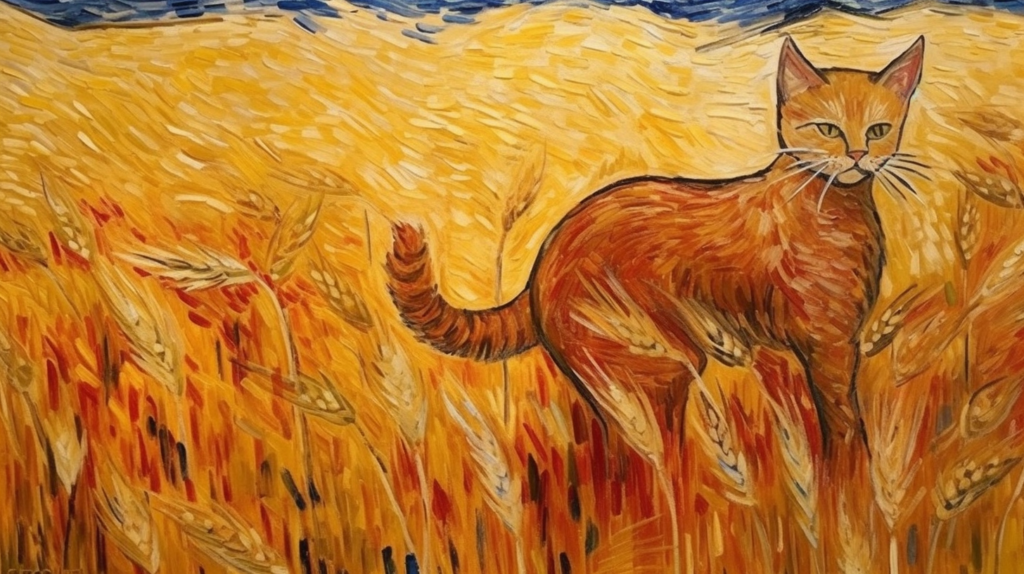 bakayaro8234 cat. Wheat field. Picasso style a2ec5794 9c72 4f95 8699 dbb87b840d37