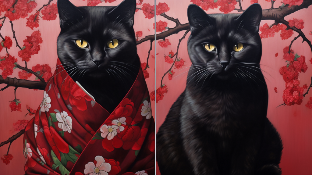 bakayaro8234 cat japanese cherry blossoms piercing gaze turning 6aa50e39 96bd 4604 a9e5 d7bf8013f903