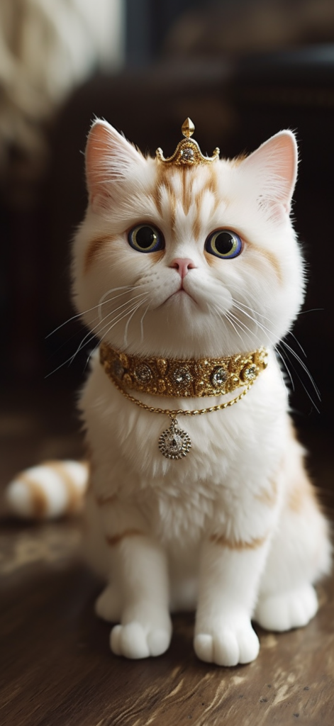 bakayaro8234 cat plush. The kings crown necklace and ring worn 319d107d b592 4745 b888 baa9d18a4298