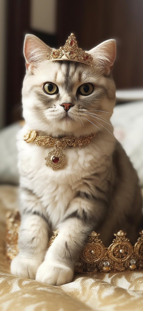 bakayaro8234 cat plush. The kings crown necklace and ring worn ca74ee31 2fda 448c aa10 fe937bbbcc70