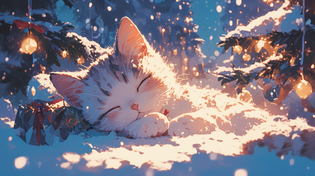 bakayaro8234 Cat sleeping snowing d74ceee2 de9e 49a2 a16b f113aee9be11 1