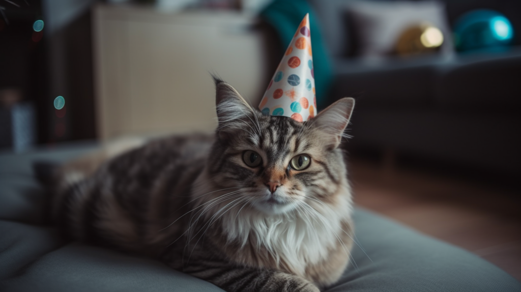 bakayaro8234 Celebrating happy birthday cat wearing cute outfit 5c3d2eb6 b1d9 49fa 856b 943d5fab0e7d