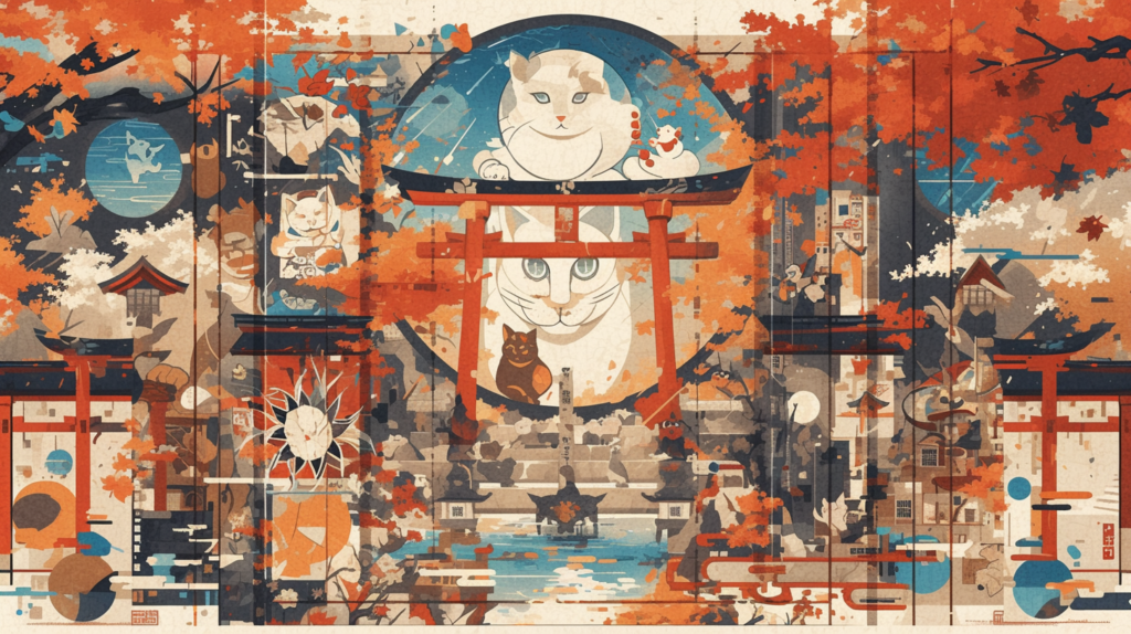 bakayaro8234 Japanese collage and puzzle with cat comic theme. ea937235 9cf5 4ec0 b4d6 6660dac3f6a2