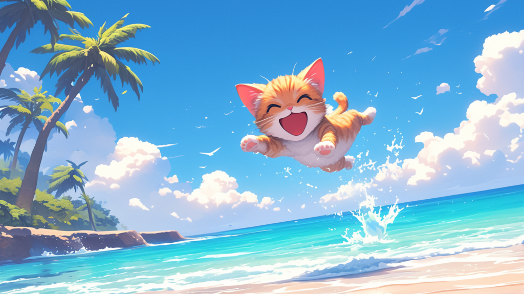 bakayaro8234 Kitten. Playing. Beach. Jumping 84898540 a5f5 44d0 a080 54118415de7e