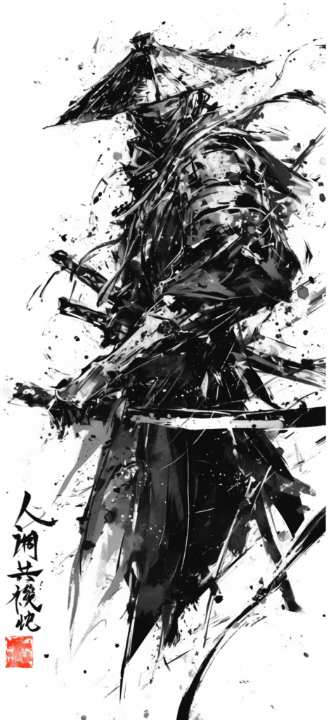 bakayaro8234 Japanese samurai. Personality. Black and white. In cacf6107 f437 43f1 8207 b6f15a3c4912