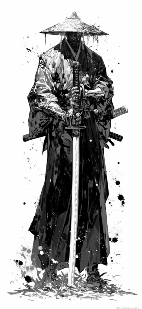 bakayaro8234 Japanese samurai. Personality. Black and white. In ef11fd7a 3b03 4eed 84d5 ce1c8637b76e