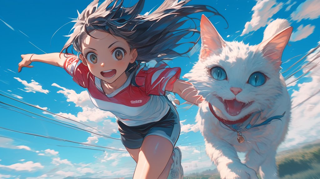 bakayaro8234 Cat and long haired Japanese girl running 55e0613f 7884 4126 8680 8505c7e7f7a4 1