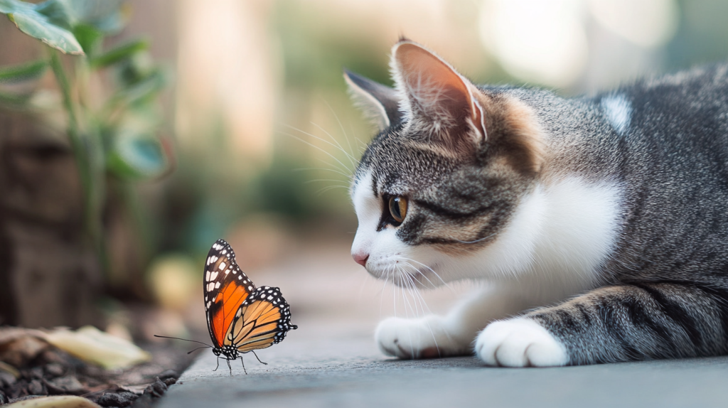 bakayaro8234 Cat playing with butterfly real photo canon 50mm 1 b7b90ba9 3e7e 4097 a283 d8109a3f5268 1