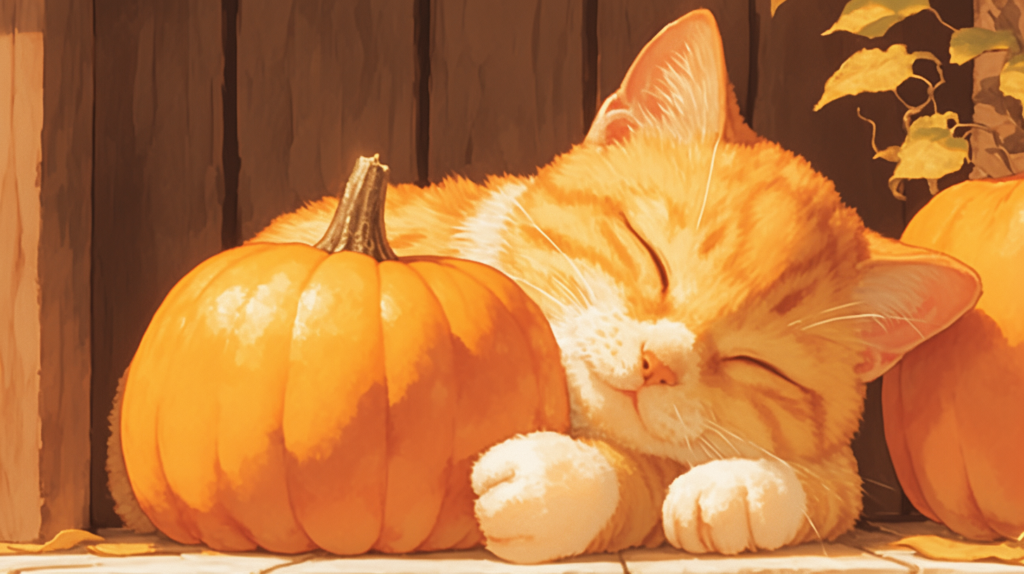 bakayaro8234 The cat is here sleeping on pumpkin 20aecaa9 92e9 4731 9890 aacfc8975d70 1